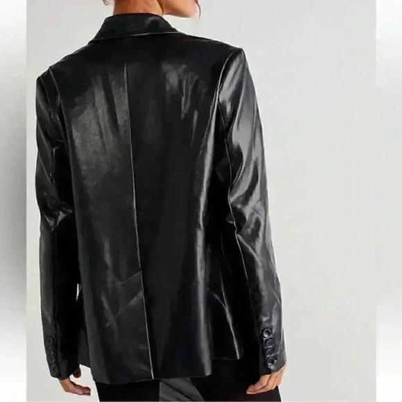 Free People, We the Free Stevie Faux Leather Blazer - Picture 3 of 4